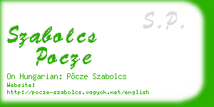 szabolcs pocze business card