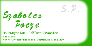 szabolcs pocze business card